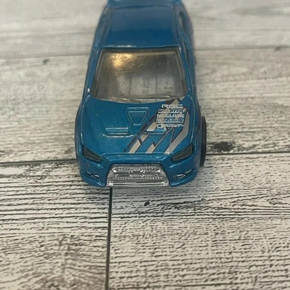 Hot Wheels 2008 Lancer Evolution Blue Nightburnerz '10 C 17 - Picture 2 of 9